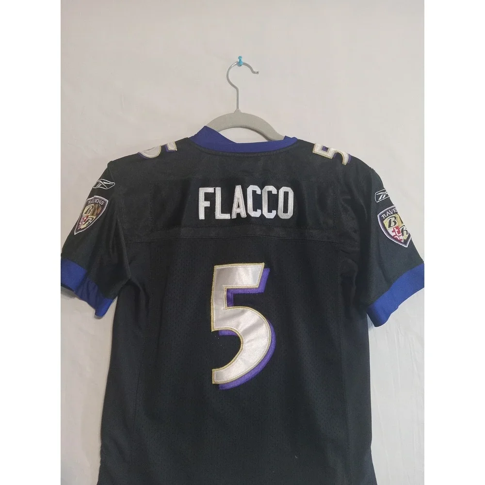 2004 VINT Original Reebok NFL Baltimore Ravens Jersey Youth Sz8 ‎ Joe Flacco #5